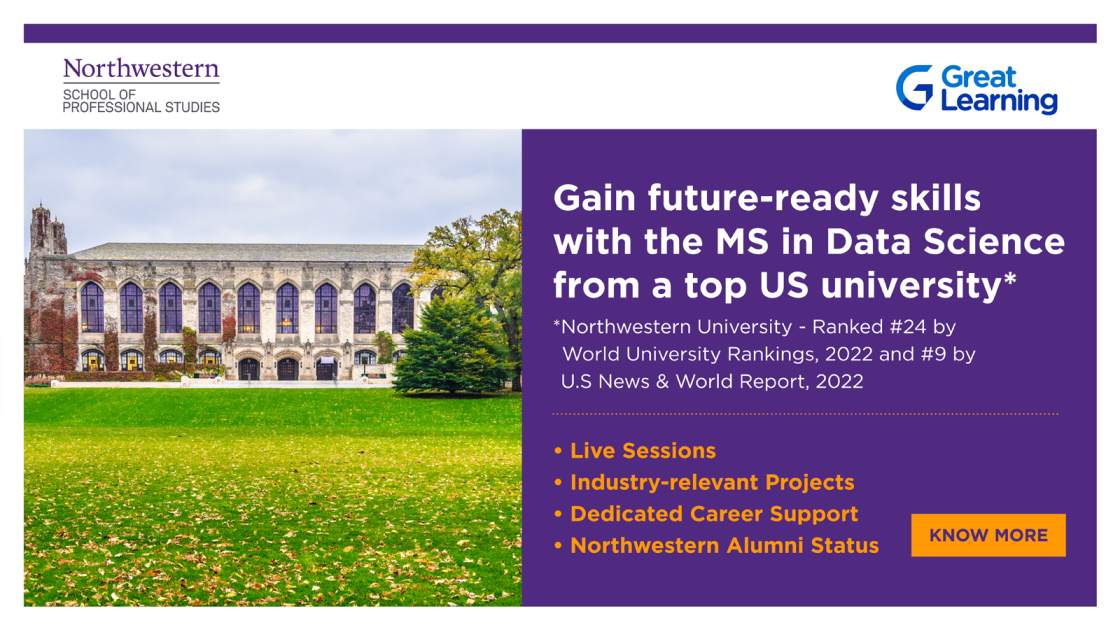 Grow your data science career with an MS Programme from Northwestern University School of Professional Studies