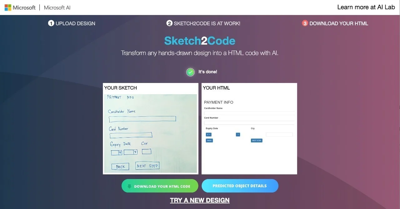 How Does Microsoft's Sketch2Code Transform UI Design? | AIM