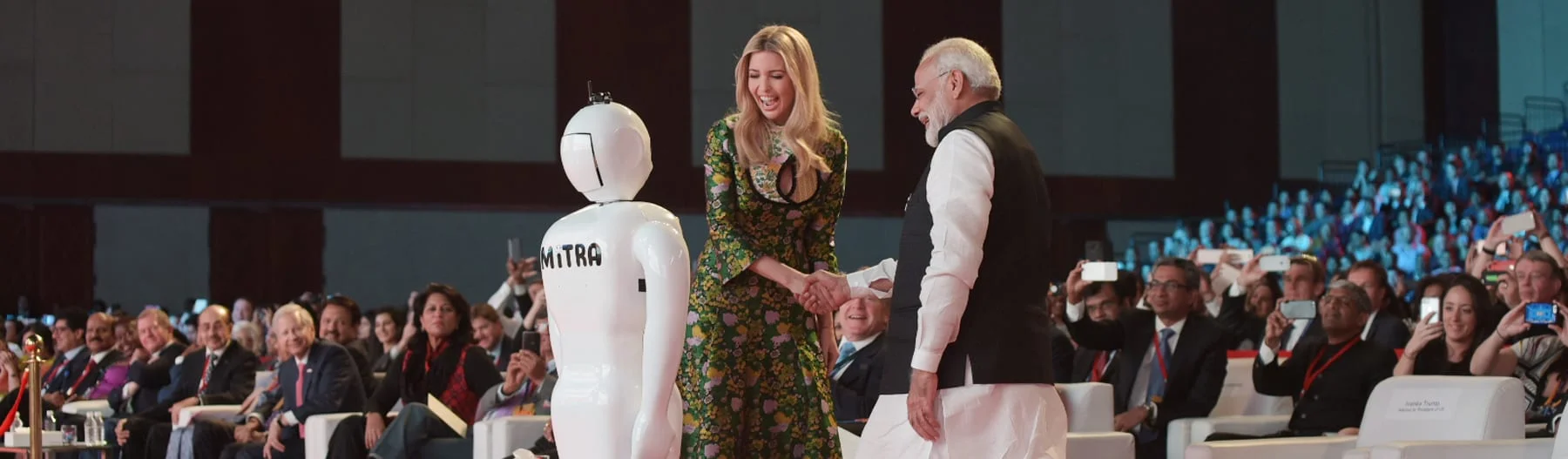 India's Friendly Robot Mitra Not Only Greets VIPs On The Stage, But Also Parties Like A Rockstar